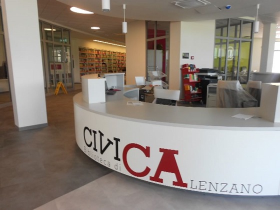 L'ingresso alla Biblioteca Civica di Calenzano