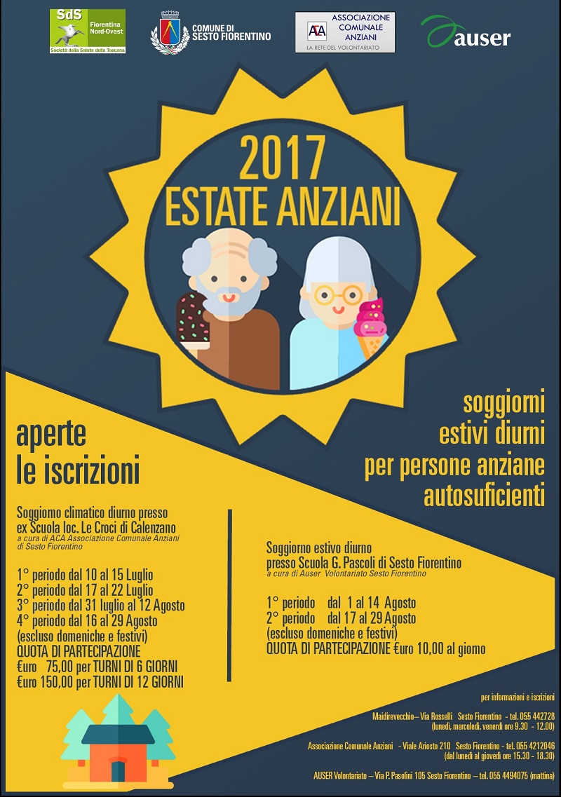 Estate Anziani 2017, soggiorni estivi per anziani non autosufficienti 