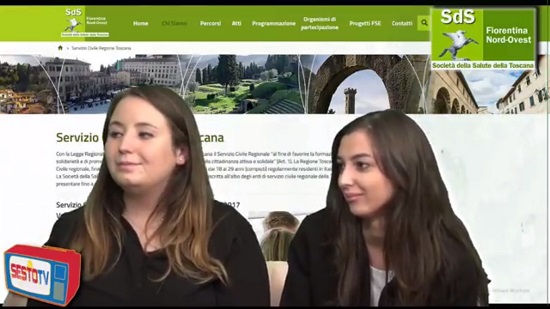 Le volontarie insieme alla giornalista durante l'intervista a Sesto Web.Tv