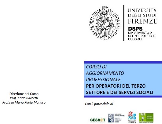 Il depliant informativo del Corso organizzato dall'Università di Firenze