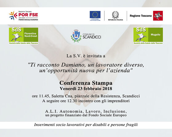 L'Invito alla Conferenza Stampa del 23 febbraio a Scandicci